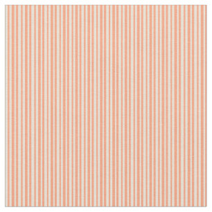 Tissu Lignes Saumon clair et bisque