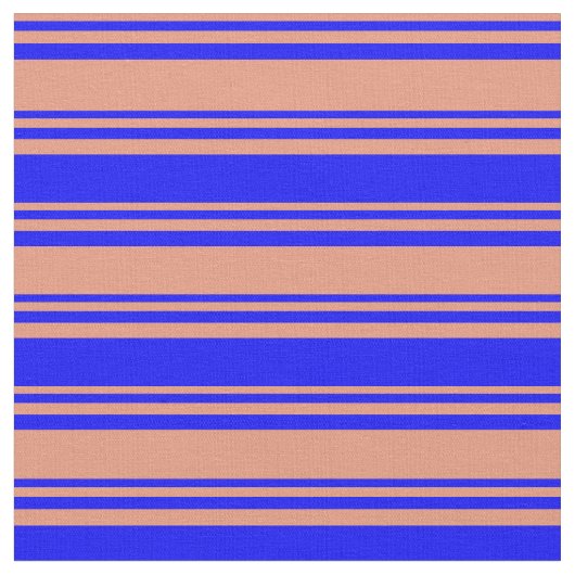 Tissu Lignes Saumon foncées et de couleur bleue (Fermer)