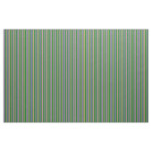 Tissu Lignes Saumons, Bleu Ardoise et Vert (Yard)
