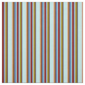 Tissu Lignes Saumons turquoise, bleue, marron, verte et  (Échantillon)