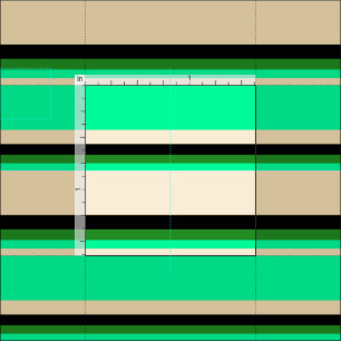 Tissu Lignes Tan, Green, Forest Green et Black Colour