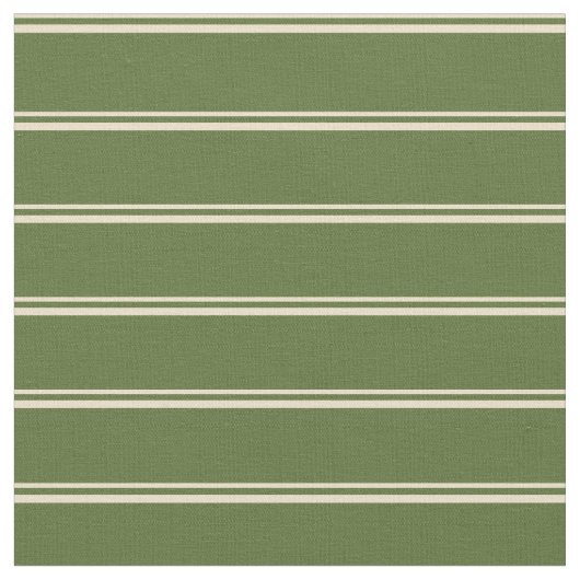 Tissu Lignes Tan & Olive foncé Vert (Fermer)