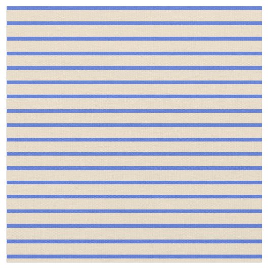 Tissu Lignes Tan & Royal Bleu (Fermer)