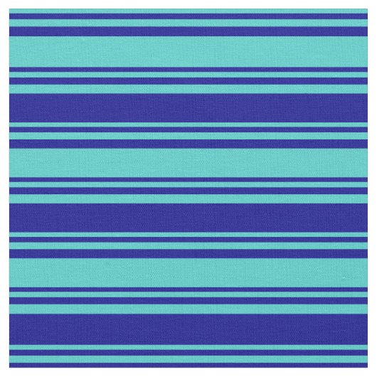 Tissu Lignes turquoise et bleu foncé (Fermer)