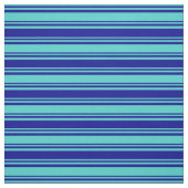Tissu Lignes turquoise et bleu foncé (Échantillon)