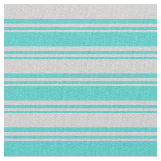 Tissu Lignes turquoise et gris clair (Fermer)