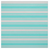 Tissu Lignes turquoise et gris clair (Échantillon)