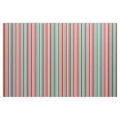 Tissu Lignes turquoise, rouge et beige (Yard)