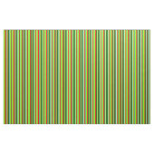 Tissu Lignes Turquoise, Vert foncé, Rouge et Chartreuse (Fat Quarter)