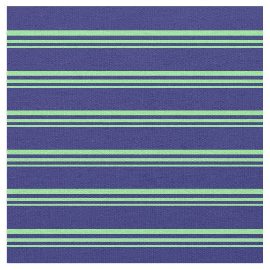 Tissu Lignes vert clair et bleu nuit (Fermer)