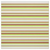 Tissu Lignes vert clair, Sienna, Tan et Blanc (Échantillon)
