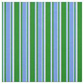 Tissu Lignes vert, Cornflower Bleu et Cyan clair (Échantillon)