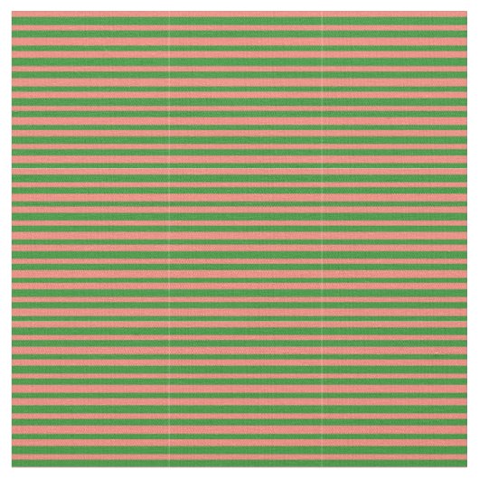 Tissu Lignes vert et Saumon de la forêt (Fermer)
