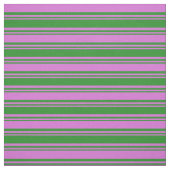 Tissu Lignes vert forêt et couleur orchidée (Échantillon)