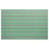 Tissu Lignes vert, gris clair et marron (Fat Quarter)
