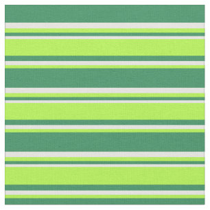 Tissu Lignes vert mer, vert clair et blanc
