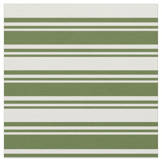 Tissu Lignes vert olive foncé et beige (Fermer)