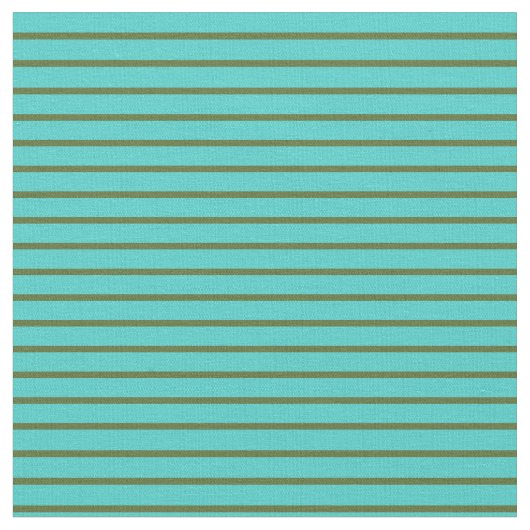 Tissu Lignes vert olive foncé et turquoise (Fermer)