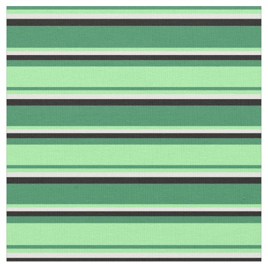 Tissu Lignes vert, vert, blanc et noir (Fermer)