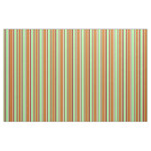 Tissu Lignes vertes, chocolat, blanches et maroons (Fat Quarter)