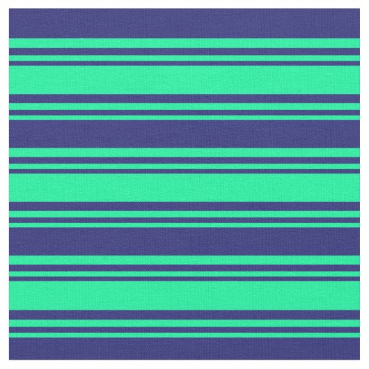 Tissu Lignes vertes et bleues de minuit (Fermer)