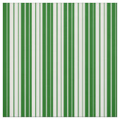 Tissu Lignes vertes foncées et blanches (Échantillon)