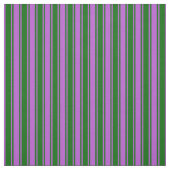 Tissu Lignes vertes foncées et orchidées (Échantillon)