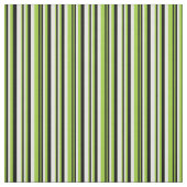 Tissu Lignes vertes, noires et blanches (Échantillon)