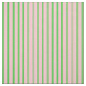 Tissu Lignes vertes rose et citron vert (Échantillon)