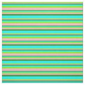 Tissu Lignes vertes, rose pâle, vert forestier et aqua (Échantillon)