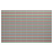 Tissu Lignes vertes, rouges, blanches, bleues d'ardoise (Fat Quarter)