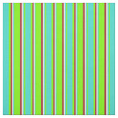 Tissu Lignes vertes, turquoise, blanches et Brown (Échantillon)