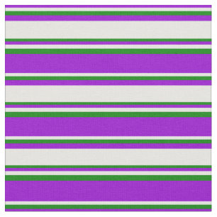 Tissu Lignes violettes foncées, blanches et vertes