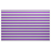 Tissu Lignes violettes foncées, blanches et vertes (Fat Quarter)