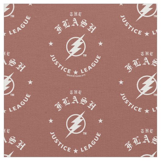 Tissu Ligue de Justice | L'Emblème Flash Retro Lightning (Fermer)