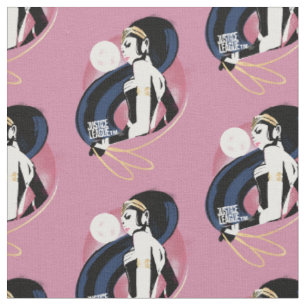 Tissu Ligue de Justice Wonder Woman Profil Pop Art