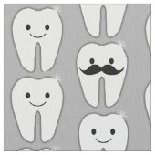 Tissu Lil Mustache Tooth on Grey (fermé)
