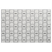 Tissu Lil Mustache Tooth on Grey (Fat Quarter)