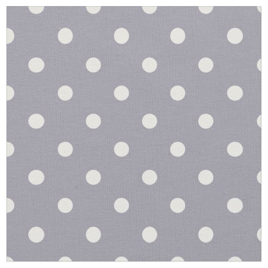 Tissu Lilac Gris et blanc Polka Dot (Fermer)
