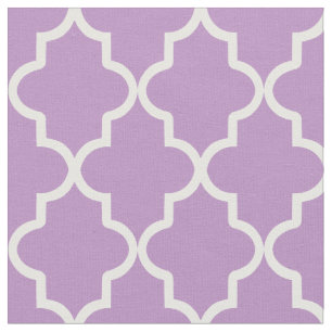 Tissu Lilac Purple Marocain Quatrefoil