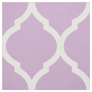 Tissu Lilac Purple Marocain Quatrefoil Grande Échelle