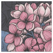 Tissu Lilac rose sur bleu foncé (Fermer)