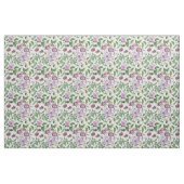 Tissu Lilac Vert Blanc Vintage Fleurs botaniques (Yard)