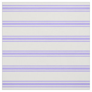 Tissu Lilas bleu et rayures de coutil de blanc