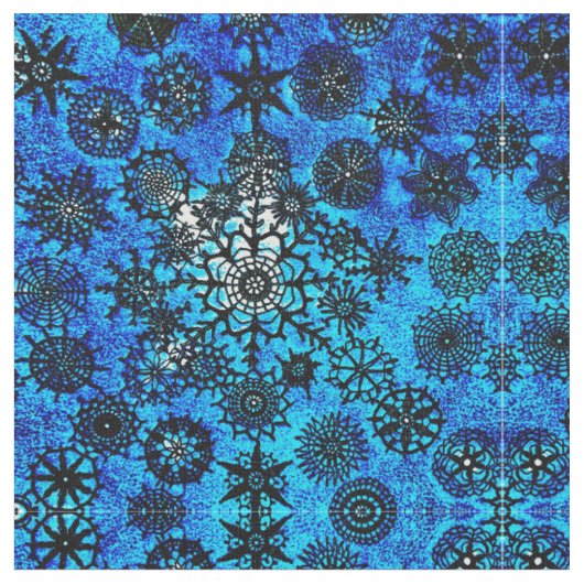 Tissu Lillian's Aqua Snowflake (Fermer)
