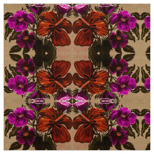 Tissu Lilly de muscade orange (Échantillon)