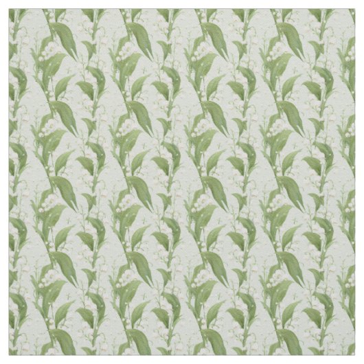 Tissu Lily de la Vallée Élégance botanique (Échantillon)
