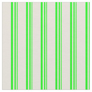Tissu Lime & Beige Coloré Lignes/Grilles Motif