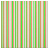 Tissu Lime, corail et Motif beige (Échantillon)
