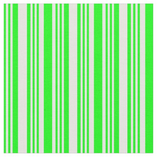 Tissu Lime et lignes de couleur blanche (Fermer)